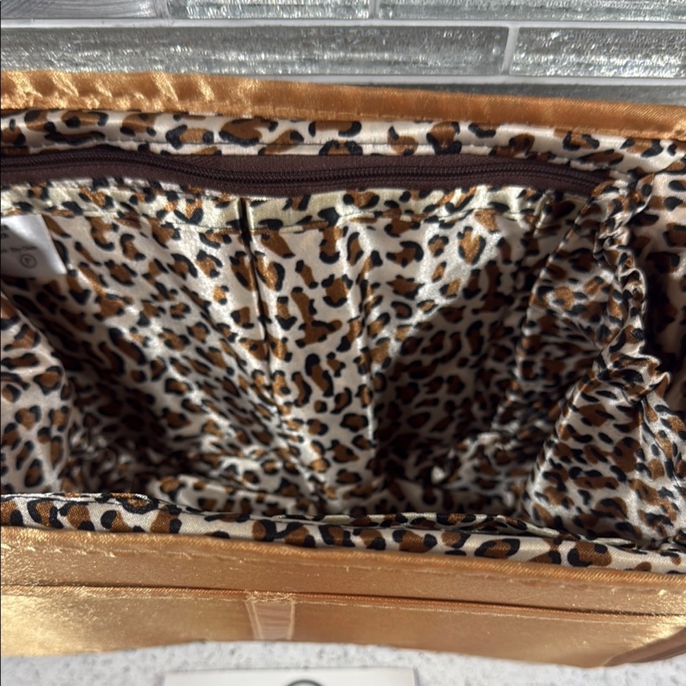 Brown Cosmetic Bag Organizer with Multiple Compartments - Picture 3 of 6
